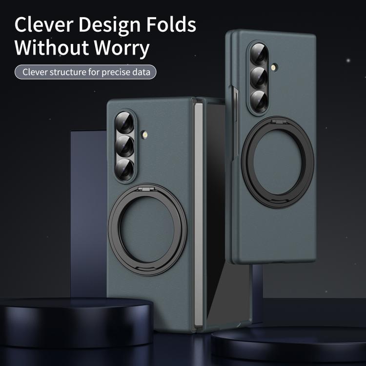 For Galaxy Z Fold7 Thunderbolt 360 Rotating Holder Shockproof Phone Case