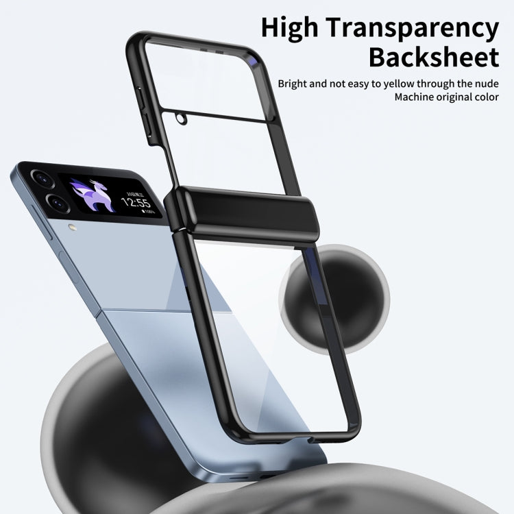 For Samsung Galaxy Z Flip3 Plating Transparent Folding Hinged Phone Case
