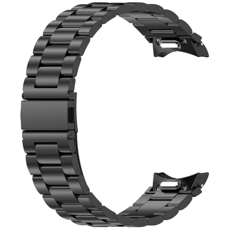 For Samsung Galaxy Watch 5 Pro Three Beads Button Quick Release Metal Watch Band