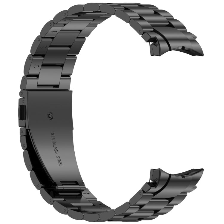 For Samsung Galaxy Watch 5 Pro Three Beads Button Quick Release Metal Watch Band