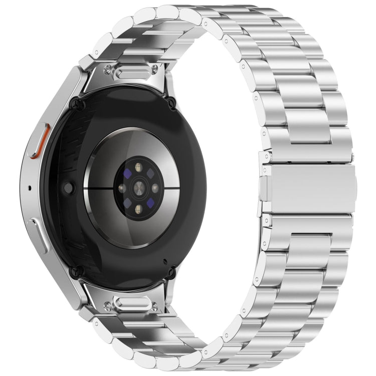 For Samsung Galaxy Watch 5 Pro Three Beads Button Quick Release Metal Watch Band
