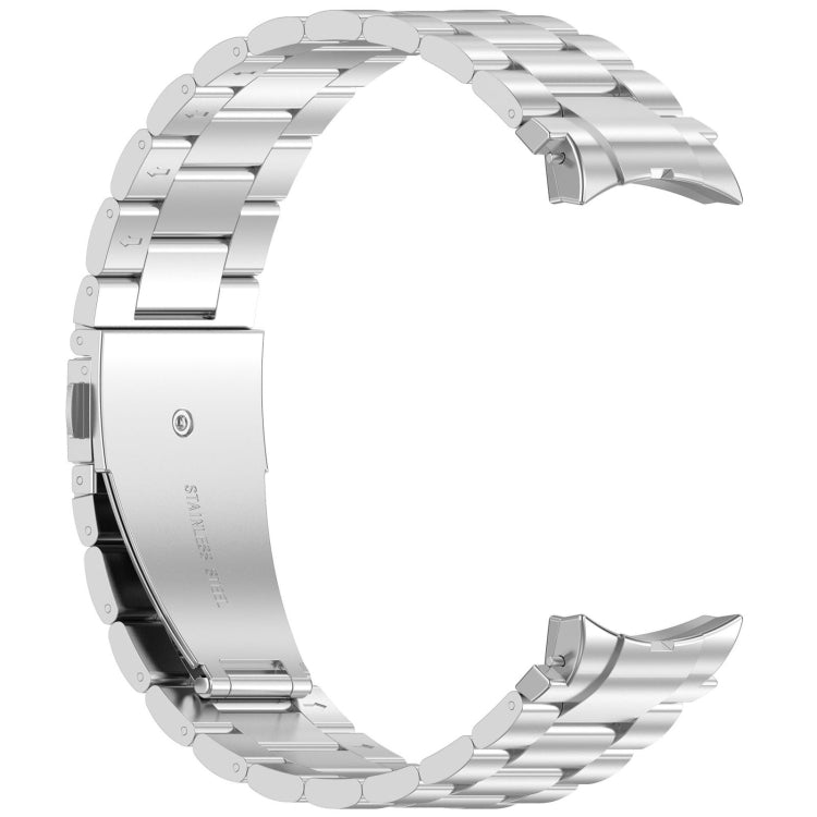 For Samsung Galaxy Watch 5 Pro Three Beads Button Quick Release Metal Watch Band
