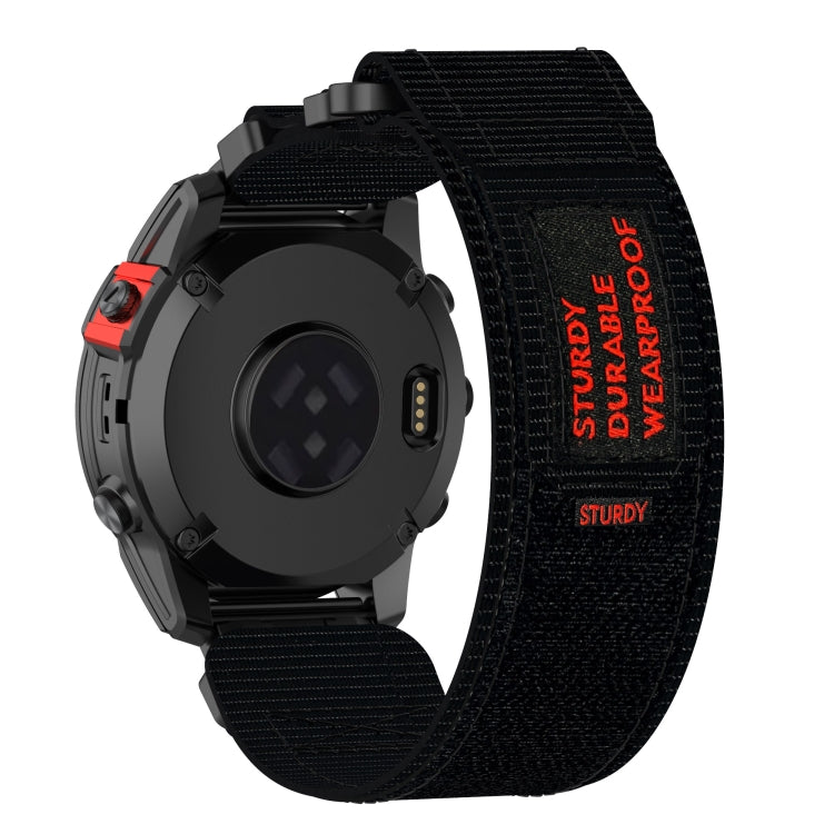 For Garmin Fenix 8 AMOLED 43mm Nylon Hook and Loop Fastener 20mm Quick Release Watch Band