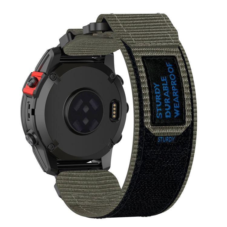 For Garmin Fenix 8 AMOLED 43mm Nylon Hook and Loop Fastener 20mm Quick Release Watch Band