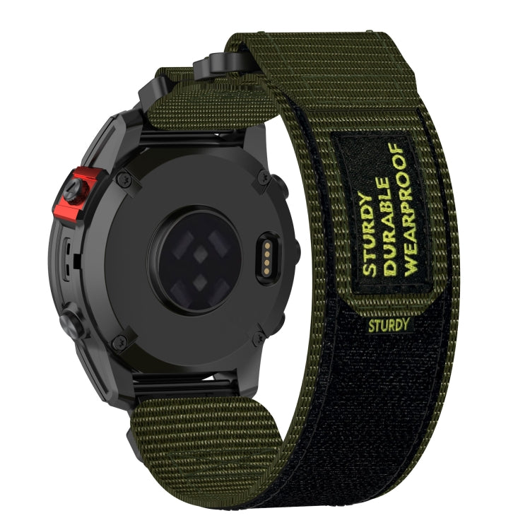 For Garmin Fenix 8 AMOLED 51mm Nylon Hook and Loop Fastener 26mm Quick Release Watch Band