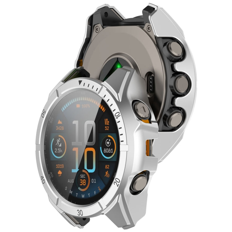 For Garmin Fenix 8 AMOLED 43mm Tempered Glass Film Integrated PC Watch Case
