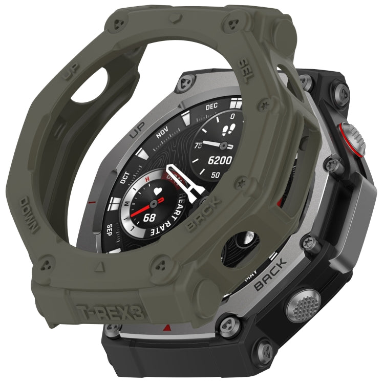 For Amazfit T-Rex3 Armor Hollow TPU Half Coverage Watch Case