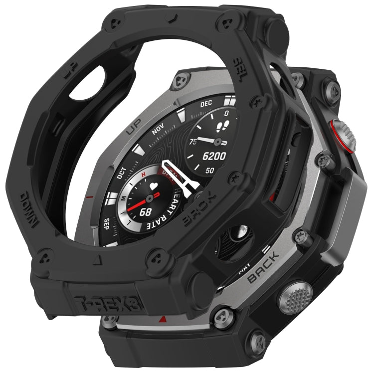 For Amazfit T-Rex3 Armor Hollow TPU Half Coverage Watch Case