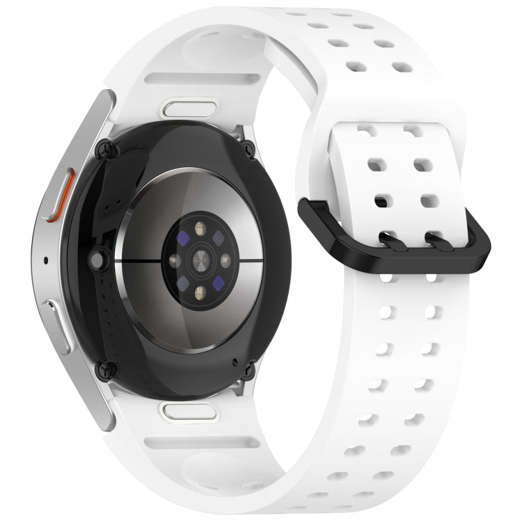 For Samsung Galaxy Watch FE 40mm Diplopore Button Quick Release Silicone Watch Band