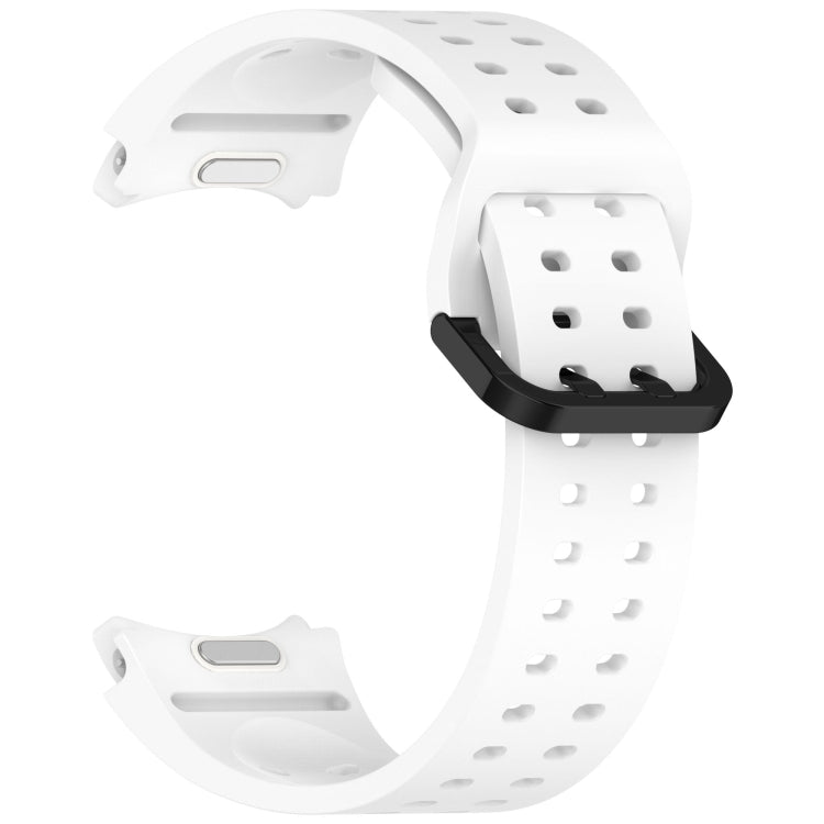 For Samsung Galaxy Watch FE 40mm Diplopore Button Quick Release Silicone Watch Band