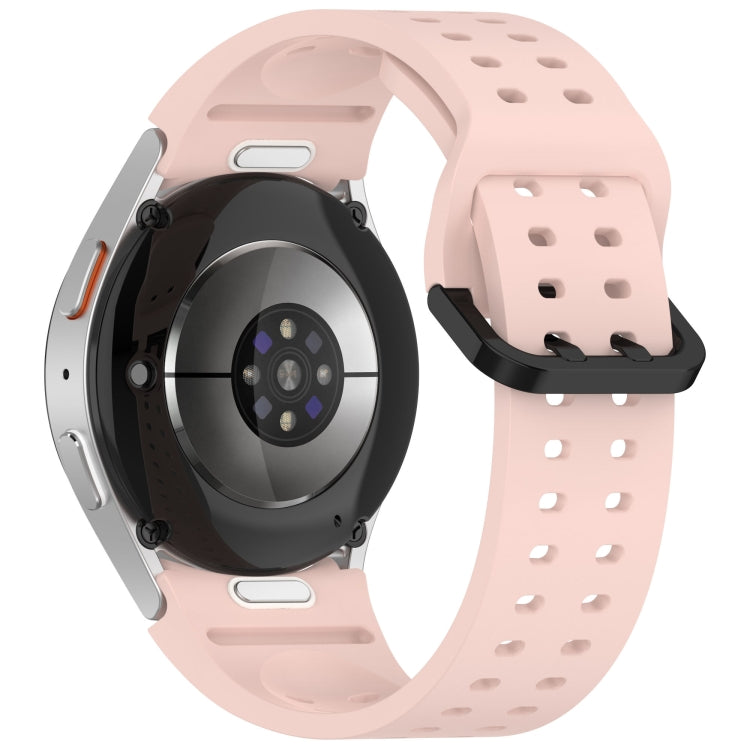 For Samsung Galaxy Watch FE 40mm Diplopore Button Quick Release Silicone Watch Band
