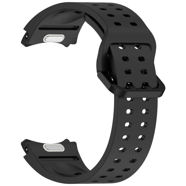 For Samsung Galaxy Watch 7 40 / 44mm Diplopore Button Quick Release Silicone Watch Band