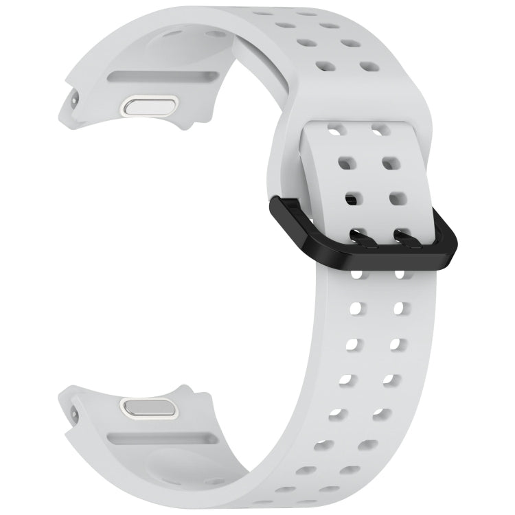 For Samsung Galaxy Watch 7 40 / 44mm Diplopore Button Quick Release Silicone Watch Band