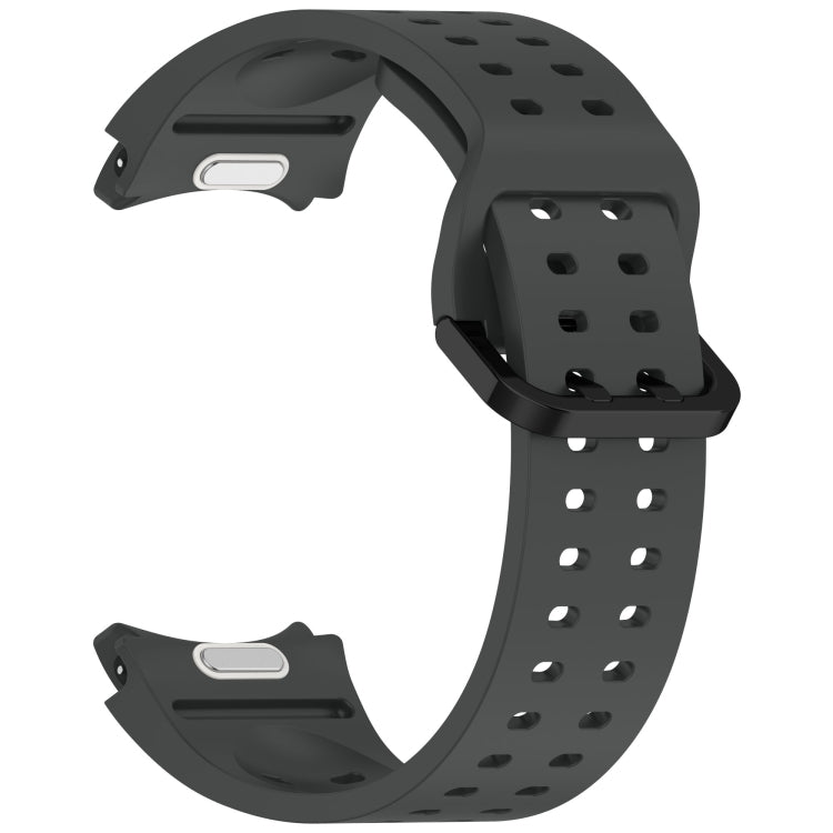 For Samsung Galaxy Watch 7 40 / 44mm Diplopore Button Quick Release Silicone Watch Band