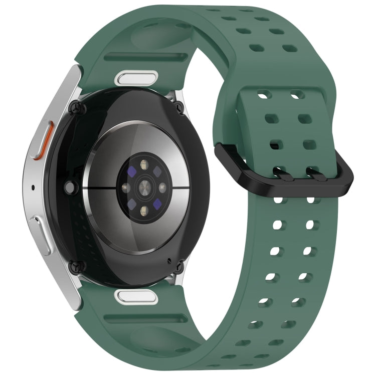 For Samsung Galaxy Watch 6 40 / 44mm Diplopore Button Quick Release Silicone Watch Band
