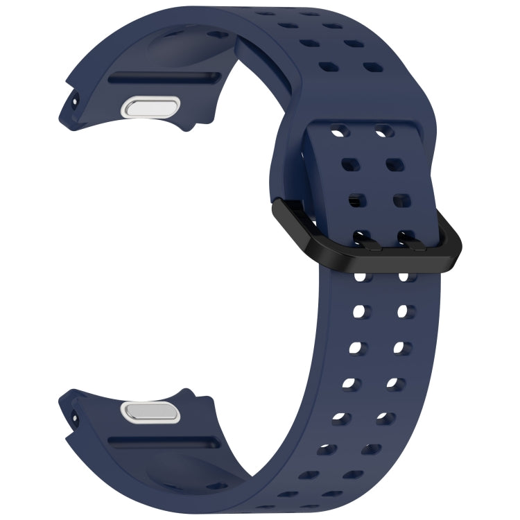 For Samsung Galaxy Watch 6 40 / 44mm Diplopore Button Quick Release Silicone Watch Band