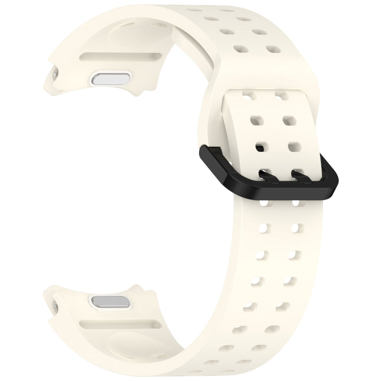 For Samsung Galaxy Watch 6 40 / 44mm Diplopore Button Quick Release Silicone Watch Band