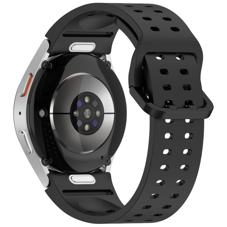 For Samsung Galaxy Watch 5 Pro Diplopore Button Quick Release Silicone Watch Band