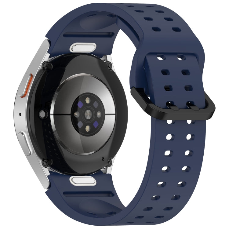 For Samsung Galaxy Watch 5 Pro Diplopore Button Quick Release Silicone Watch Band