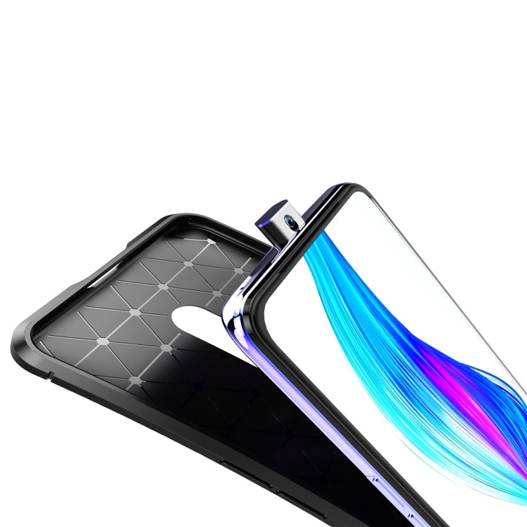 Beetle Series Carbon Fiber Texture Shockproof TPU Case for OPPO realme X