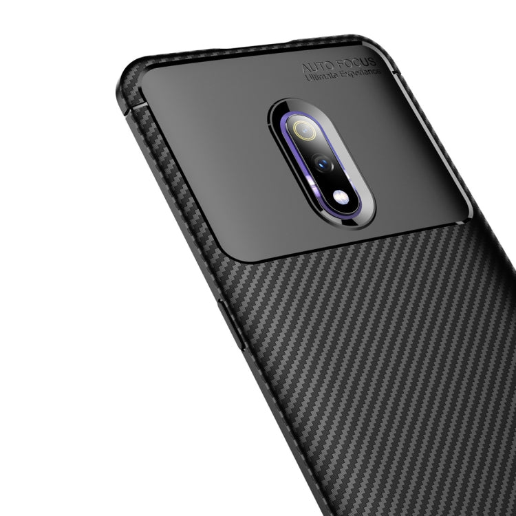 Beetle Series Carbon Fiber Texture Shockproof TPU Case for OPPO realme X