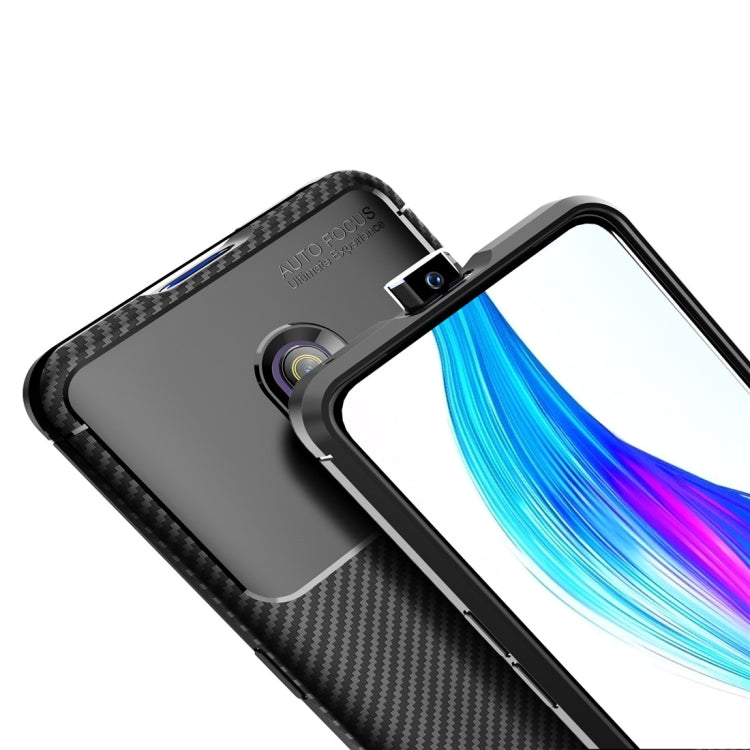 Beetle Series Carbon Fiber Texture Shockproof TPU Case for OPPO realme X