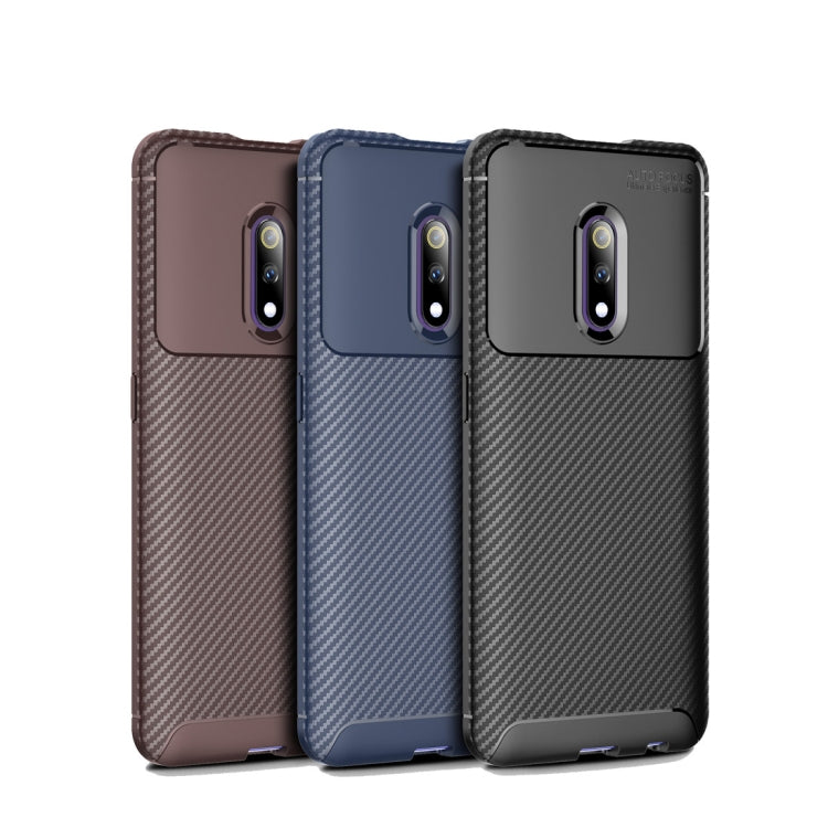Beetle Series Carbon Fiber Texture Shockproof TPU Case for OPPO realme X