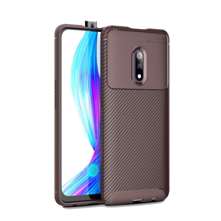 Beetle Series Carbon Fiber Texture Shockproof TPU Case for OPPO realme X