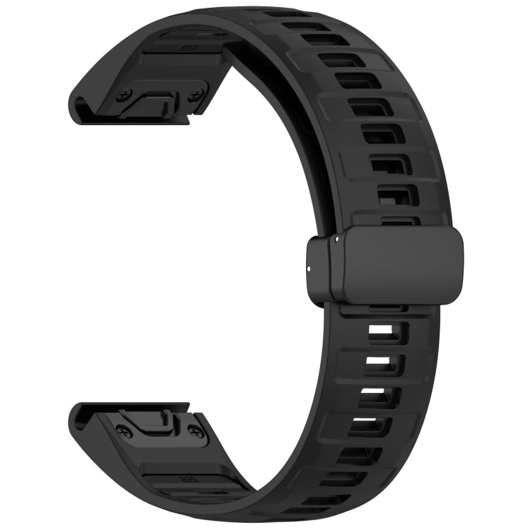For Garmin Fenix 8 AMOLED 51mm Two Color Magnetic Silicone Watch Band