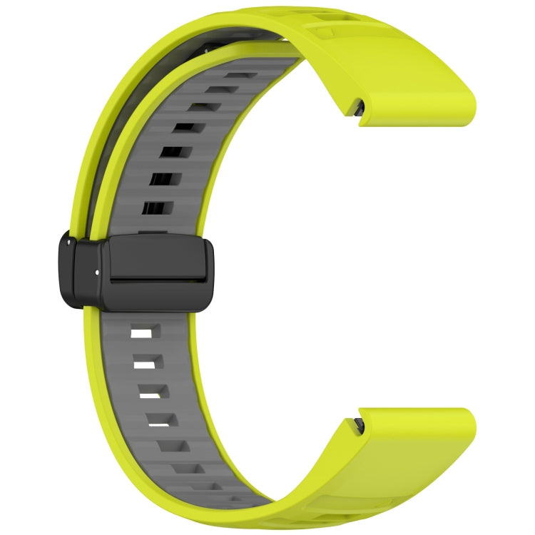 For Garmin Fenix 8 AMOLED 51mm Two Color Magnetic Silicone Watch Band