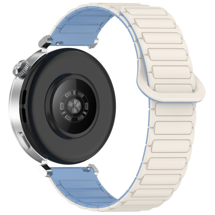 For Samsung Galaxy Watch3 45mm Dual Color Magnetic Buckle Silicone Watch Band
