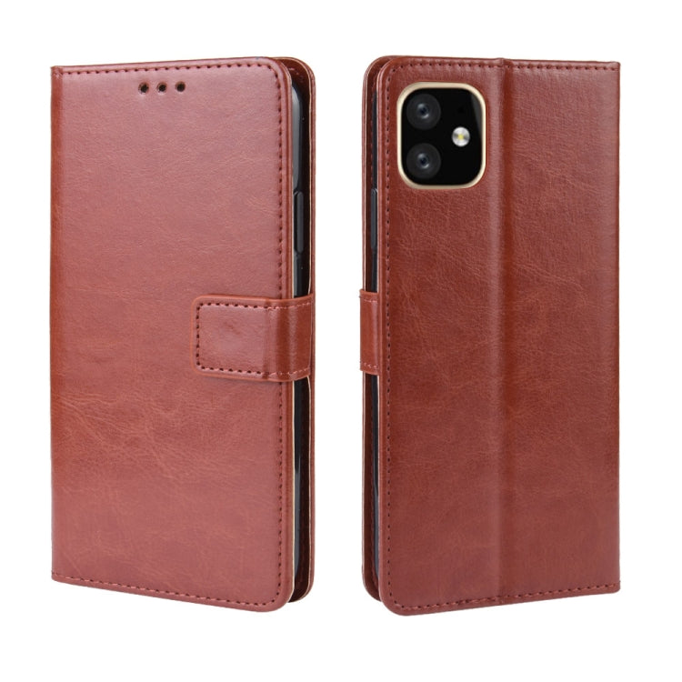 Retro Crazy Horse Texture Horizontal Flip Leather Case for iPhone 11 6.1 inch, with Holder & Card Slots & Photo Frame