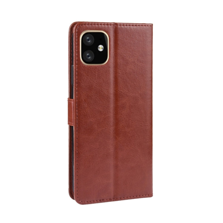 Retro Crazy Horse Texture Horizontal Flip Leather Case for iPhone 11 6.1 inch, with Holder & Card Slots & Photo Frame