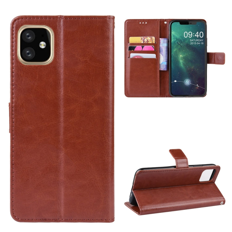 Retro Crazy Horse Texture Horizontal Flip Leather Case for iPhone 11 6.1 inch, with Holder & Card Slots & Photo Frame