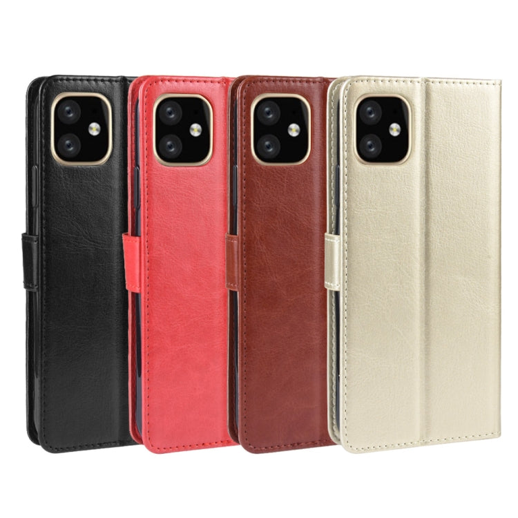 Retro Crazy Horse Texture Horizontal Flip Leather Case for iPhone 11 6.1 inch, with Holder & Card Slots & Photo Frame