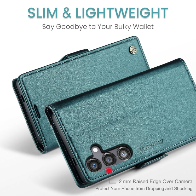 For Galaxy S24 FE 5G CaseMe 023 Butterfly Buckle Litchi Texture RFID Anti-theft Leather Phone Case
