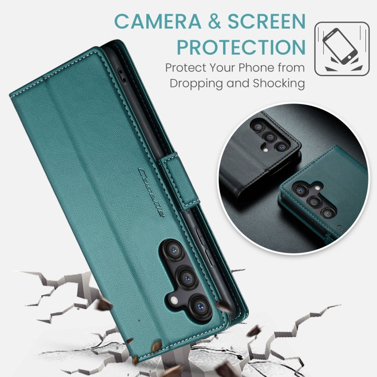 For Galaxy S24 FE 5G CaseMe 023 Butterfly Buckle Litchi Texture RFID Anti-theft Leather Phone Case