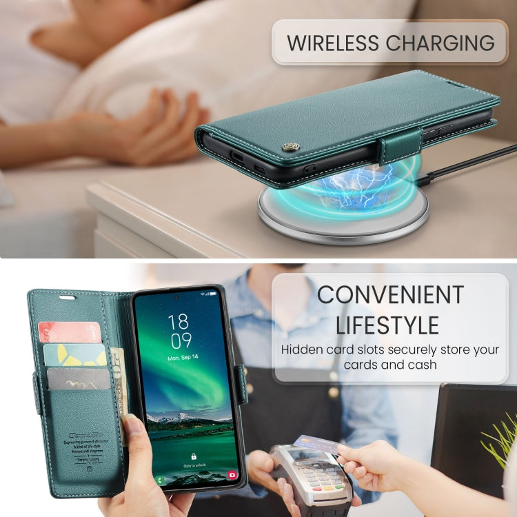For Galaxy S24 FE 5G CaseMe 023 Butterfly Buckle Litchi Texture RFID Anti-theft Leather Phone Case