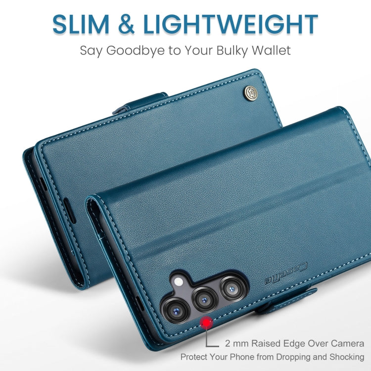 For Galaxy S24 FE 5G CaseMe 023 Butterfly Buckle Litchi Texture RFID Anti-theft Leather Phone Case