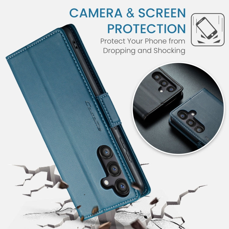 For Galaxy S24 FE 5G CaseMe 023 Butterfly Buckle Litchi Texture RFID Anti-theft Leather Phone Case