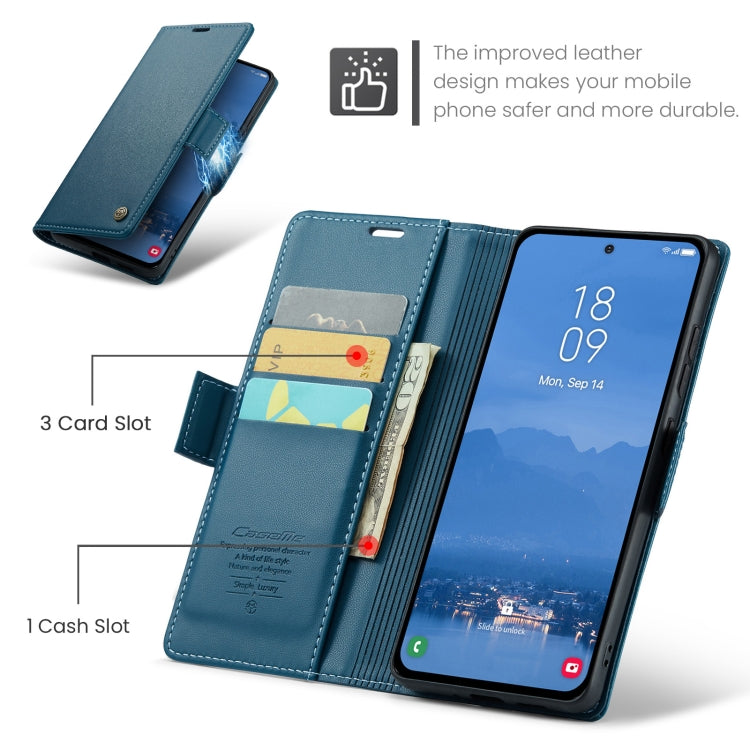 For Galaxy S25+ 5G CaseMe 023 Butterfly Buckle Litchi Texture RFID Anti-theft Leather Phone Case