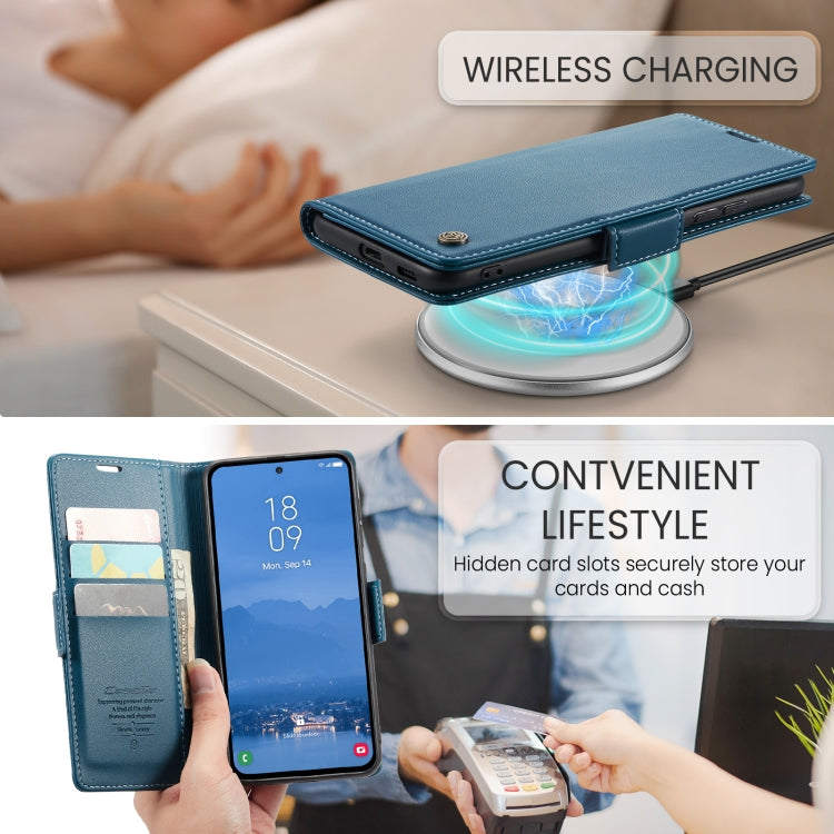 For Galaxy S25+ 5G CaseMe 023 Butterfly Buckle Litchi Texture RFID Anti-theft Leather Phone Case
