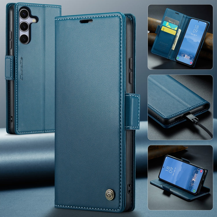 For Galaxy S25+ 5G CaseMe 023 Butterfly Buckle Litchi Texture RFID Anti-theft Leather Phone Case