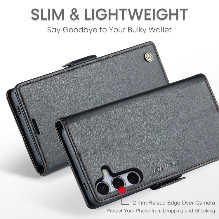 For Galaxy S25+ 5G CaseMe 023 Butterfly Buckle Litchi Texture RFID Anti-theft Leather Phone Case