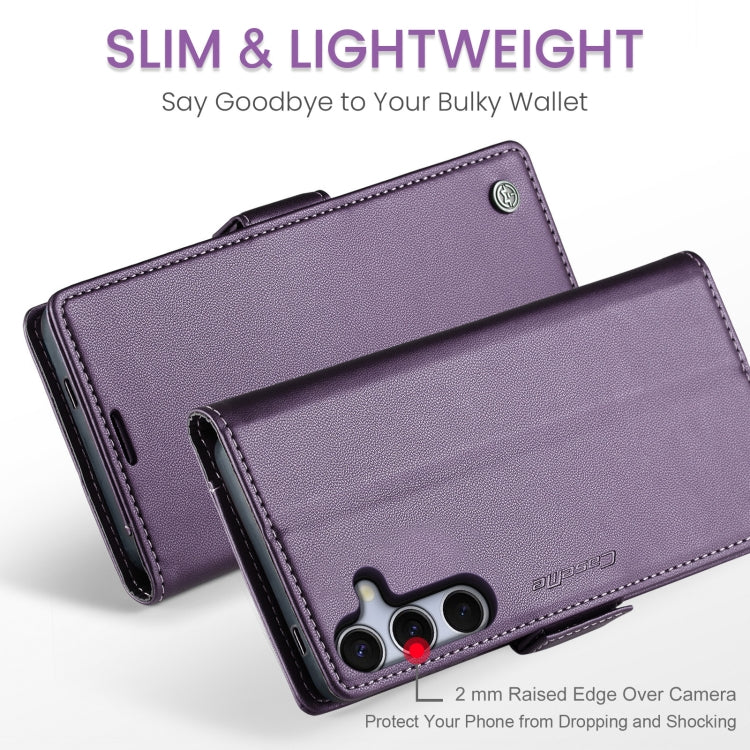 For Galaxy S25+ 5G CaseMe 023 Butterfly Buckle Litchi Texture RFID Anti-theft Leather Phone Case