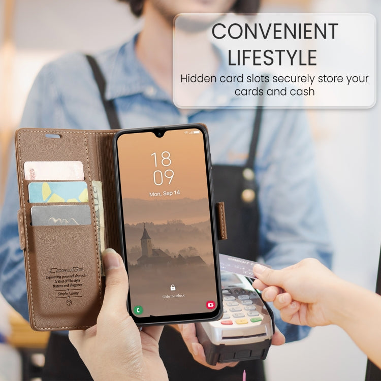 For Galaxy A26 5G CaseMe 023 Butterfly Buckle Litchi Texture RFID Anti-theft Leather Phone Case