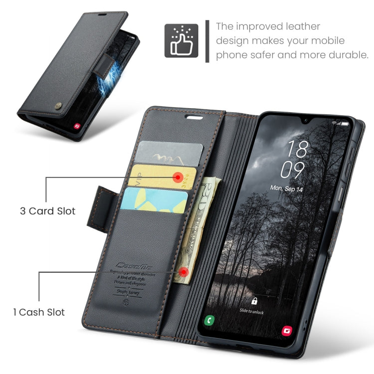 For Galaxy A26 5G CaseMe 023 Butterfly Buckle Litchi Texture RFID Anti-theft Leather Phone Case