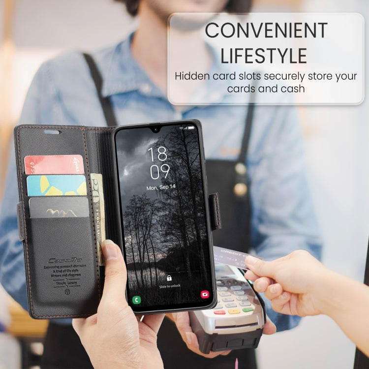 For Galaxy A26 5G CaseMe 023 Butterfly Buckle Litchi Texture RFID Anti-theft Leather Phone Case