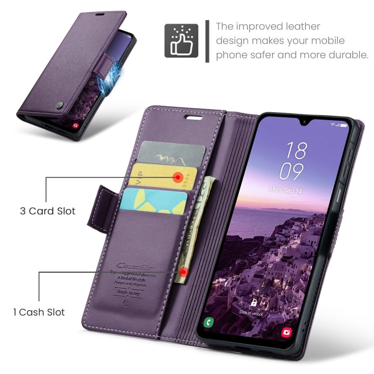 For Galaxy A26 5G CaseMe 023 Butterfly Buckle Litchi Texture RFID Anti-theft Leather Phone Case