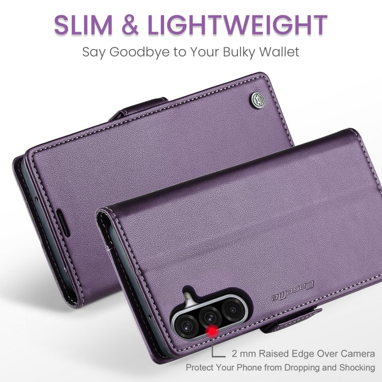 For Galaxy A26 5G CaseMe 023 Butterfly Buckle Litchi Texture RFID Anti-theft Leather Phone Case